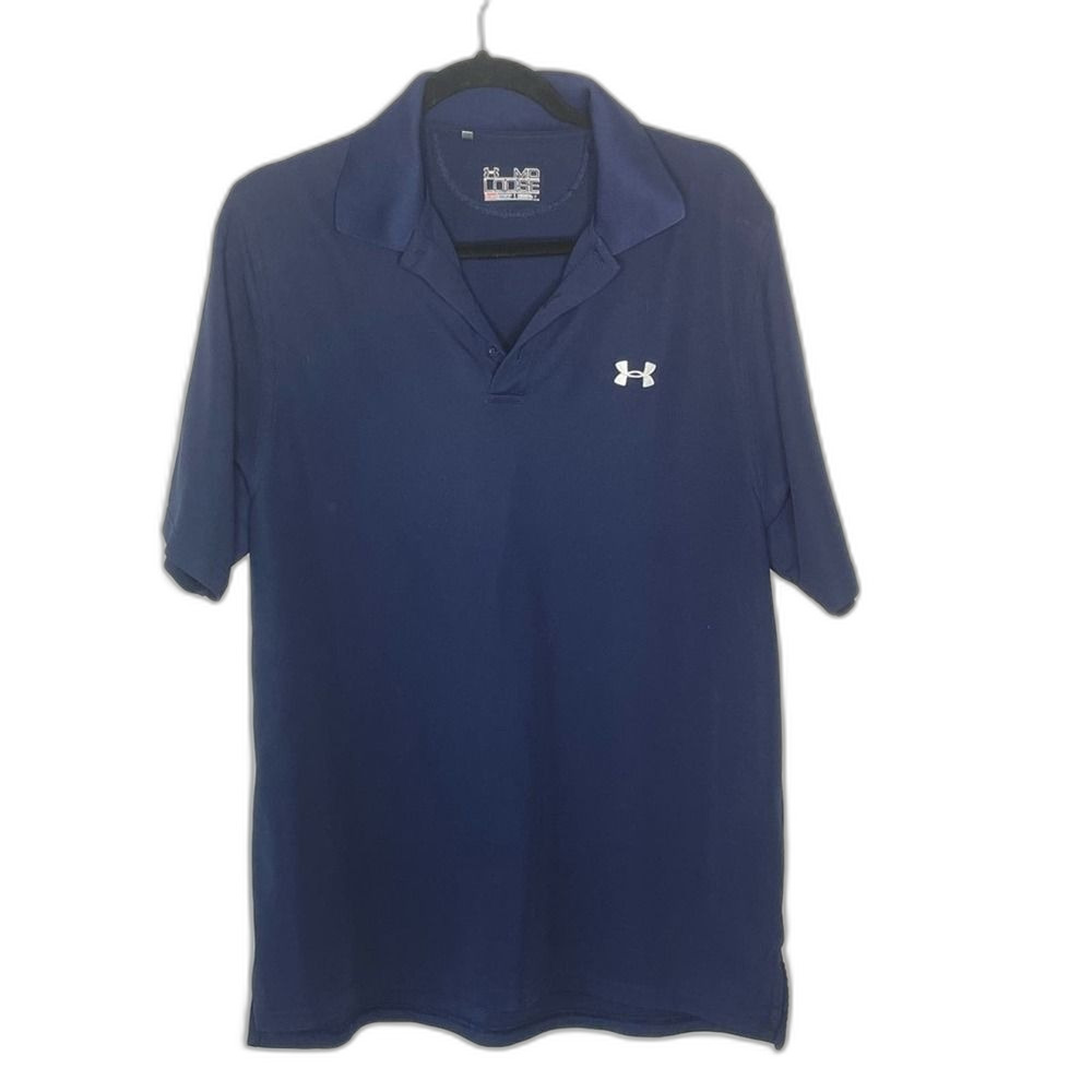 Under Armour Men's Polo Shirt Navy Blue Medium